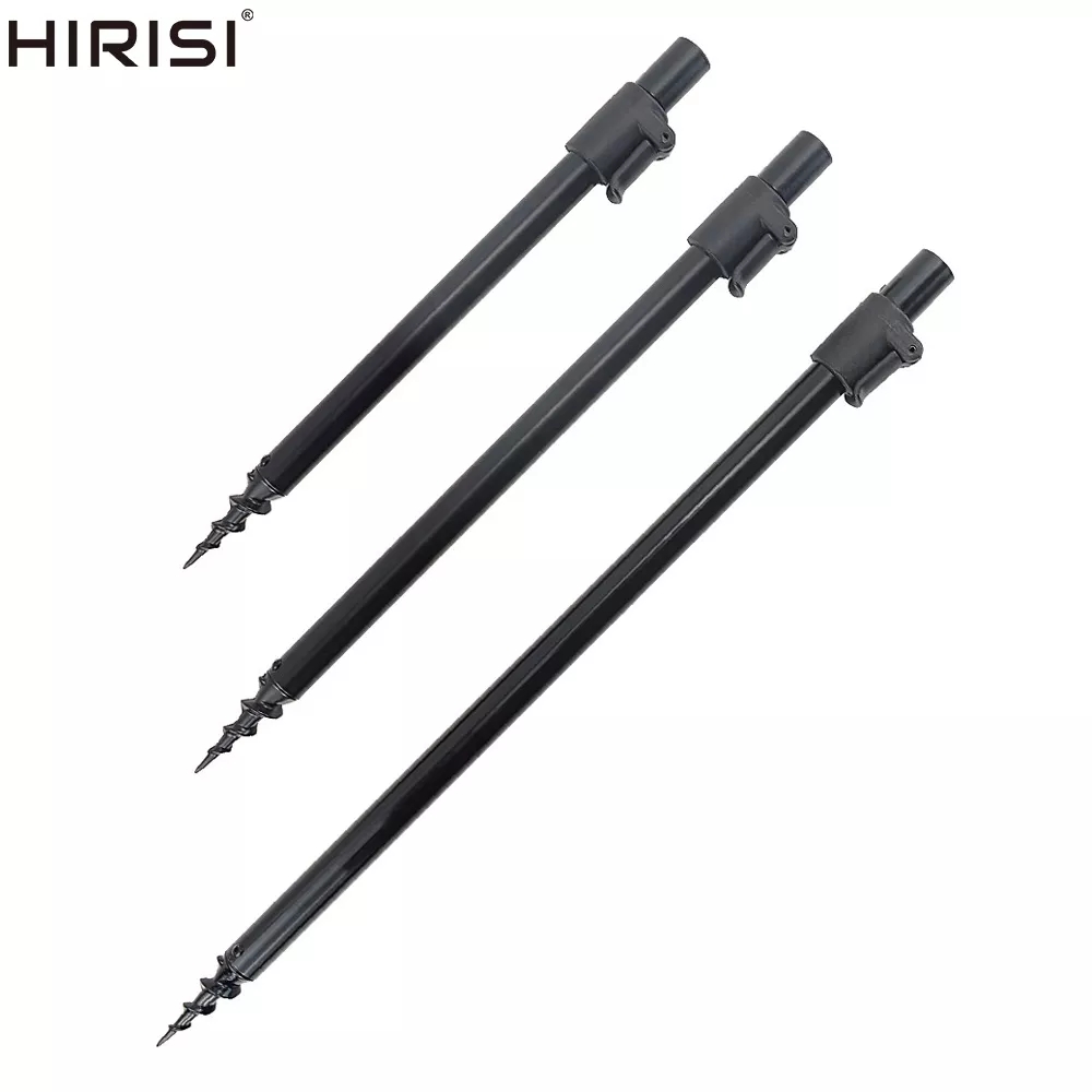 Hirisi 2 ピース鯉釣り銀行スティック銀行スティックアルミロッドポッドサポート釣りアクセサリー BKS059