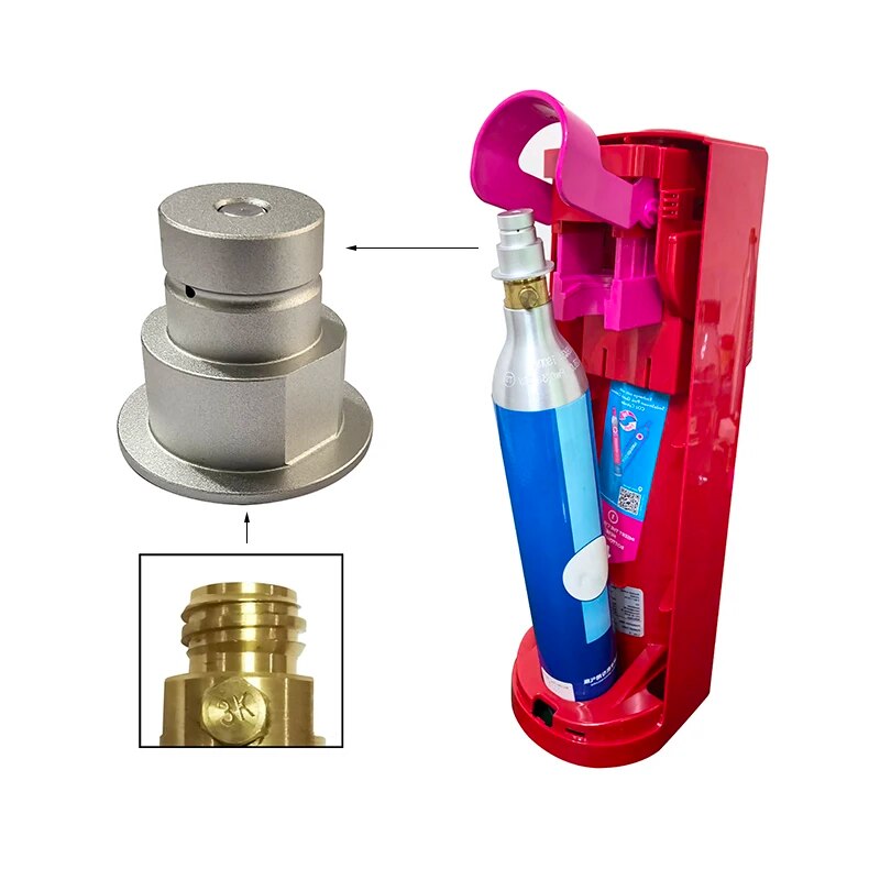 Terra DUO ART クイックコネクトアダプターソーダ水アクセサリーソーダマシン CQC から CO2 外部アダプターボトルタンクシリンダー