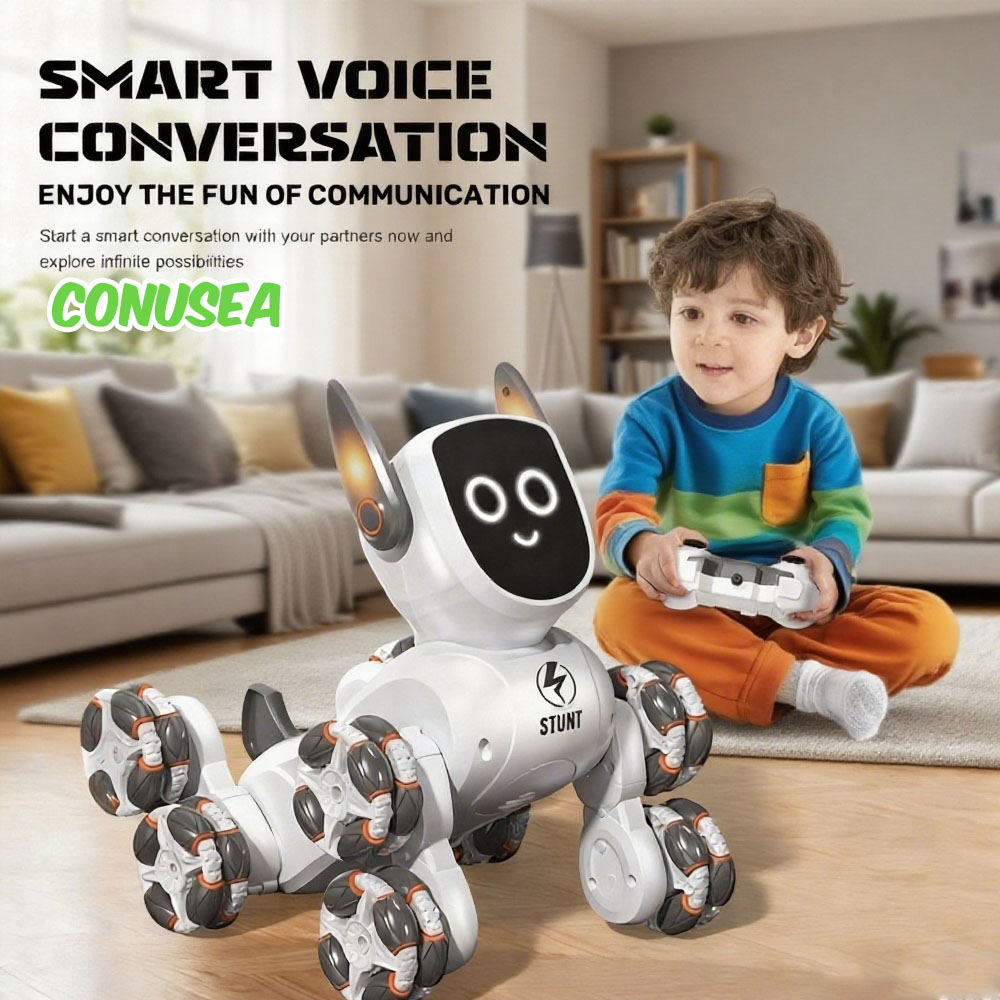 スマートロボット犬子犬 RC 動物インテリジェント電子機械犬音声ジェスチャーリモコンロボゲーム子供のための少年