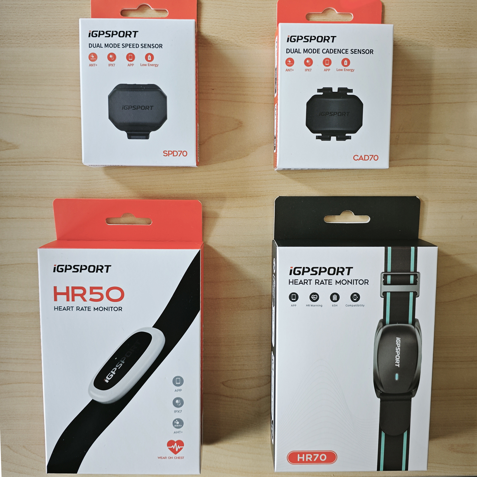 iGPSPORT ケイデンス スピード センサー サイクリング アクセサリー CAD70 SPD70、心拍数モニター HR50 HR70 バイク コンピューター Bluetooth ANT 用