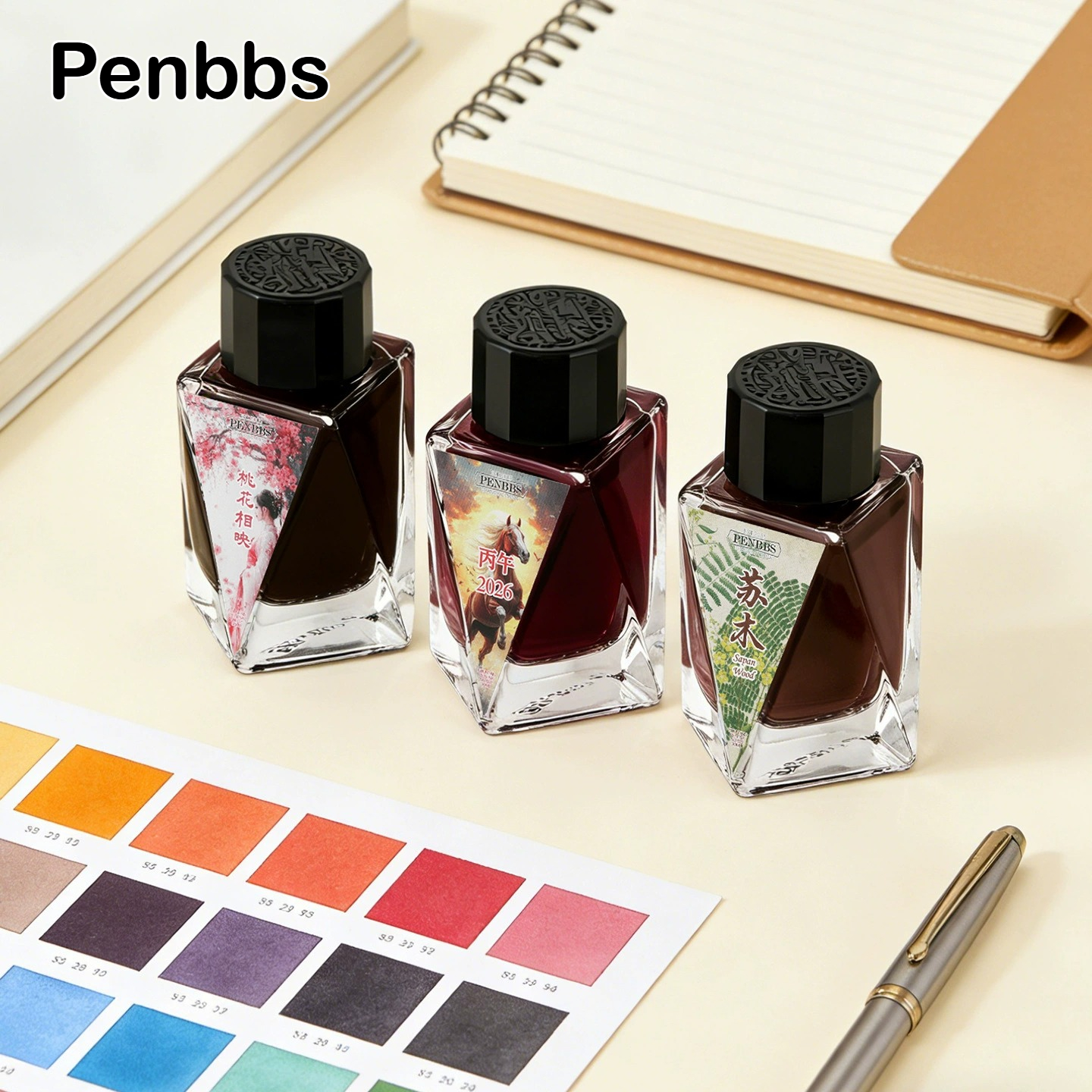 Penbbs 59 色万年筆インク 30 ミリリットル非カーボンガラスつけペン MAJOHN JINHAO 香港学用品文房具