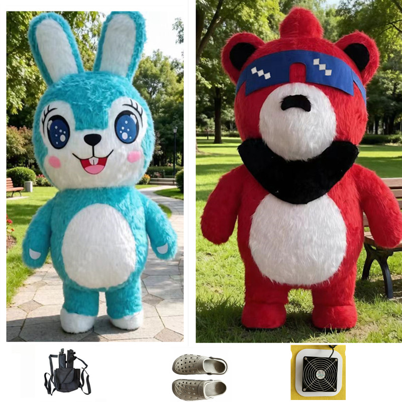 巨大なぬいぐるみテディベア、インフレータブルストリートウェア、面白いクマのぬいぐるみマスコット、誕生日パーティーのコスプレ衣装、面白いアクセサリー