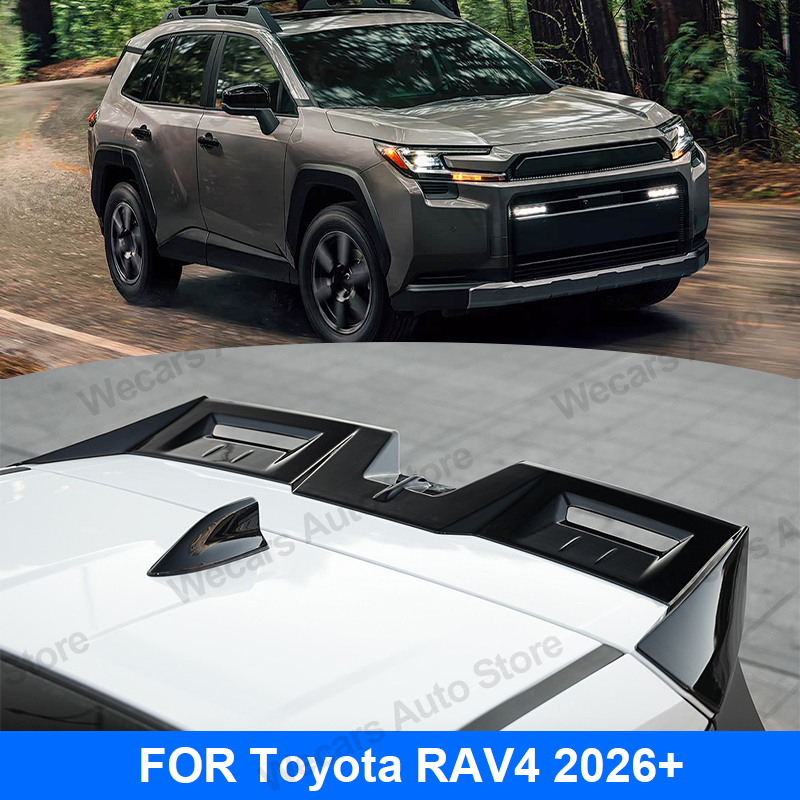 トヨタ RAV4 NEW ウッドランド 2026 ルーフスポイラー ABS 材料車の尾翼簡単固定設置外装車アクセサリー