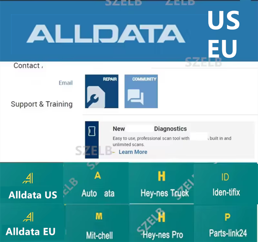 AllData US EU の 2026 オンライン アカウント 車のデータ修理用の最新のホールデータ ソフトウェア Data Hay-nes PRO モバイル/PC と互換性あり