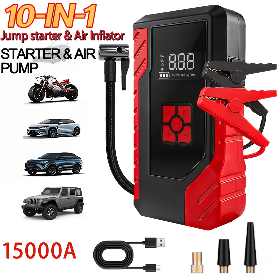 15000A Peak 多機能車用ジャンプスターター