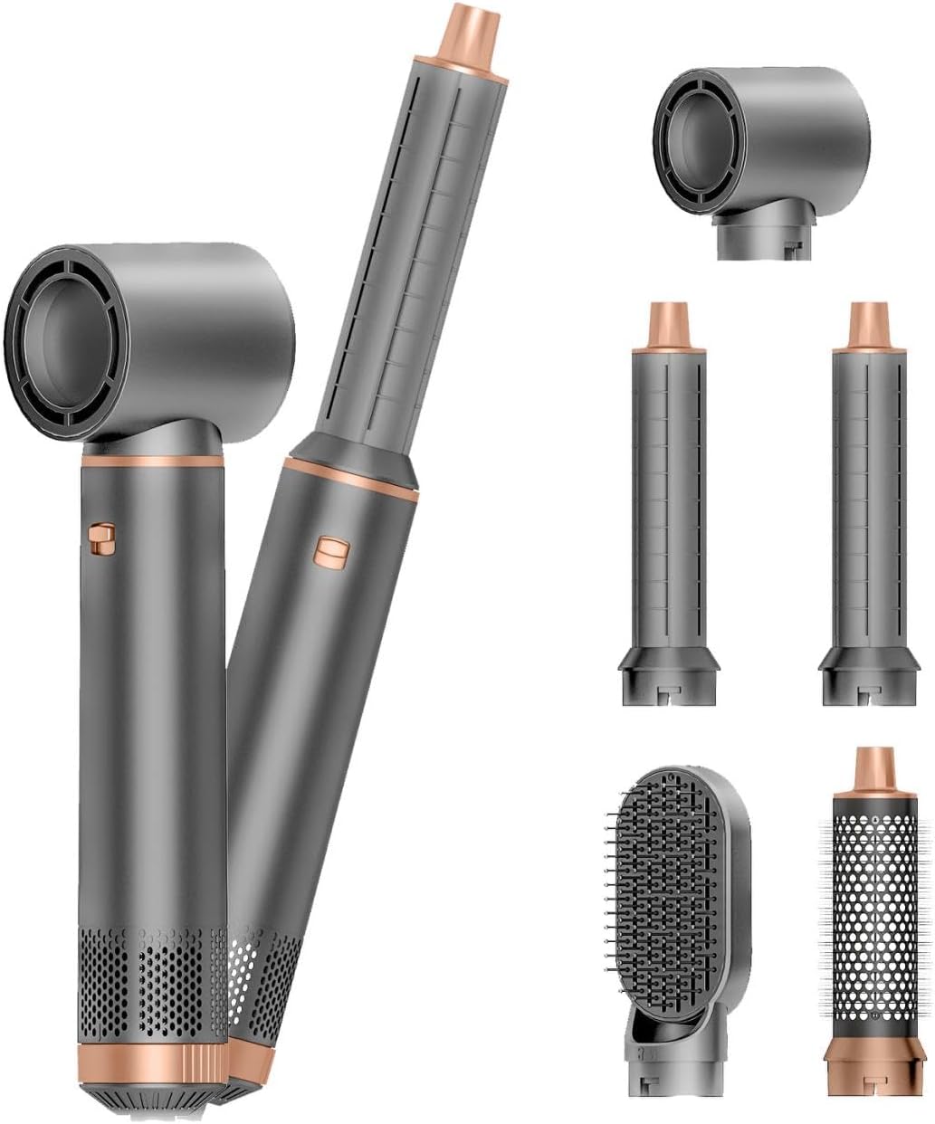5 で 1 ハンドル折りたたみヘアドライヤーポータブル多機能家庭用ヘアドライヤースタイリングエアキューラーワンドストレートヘアアイロンブラシブロー