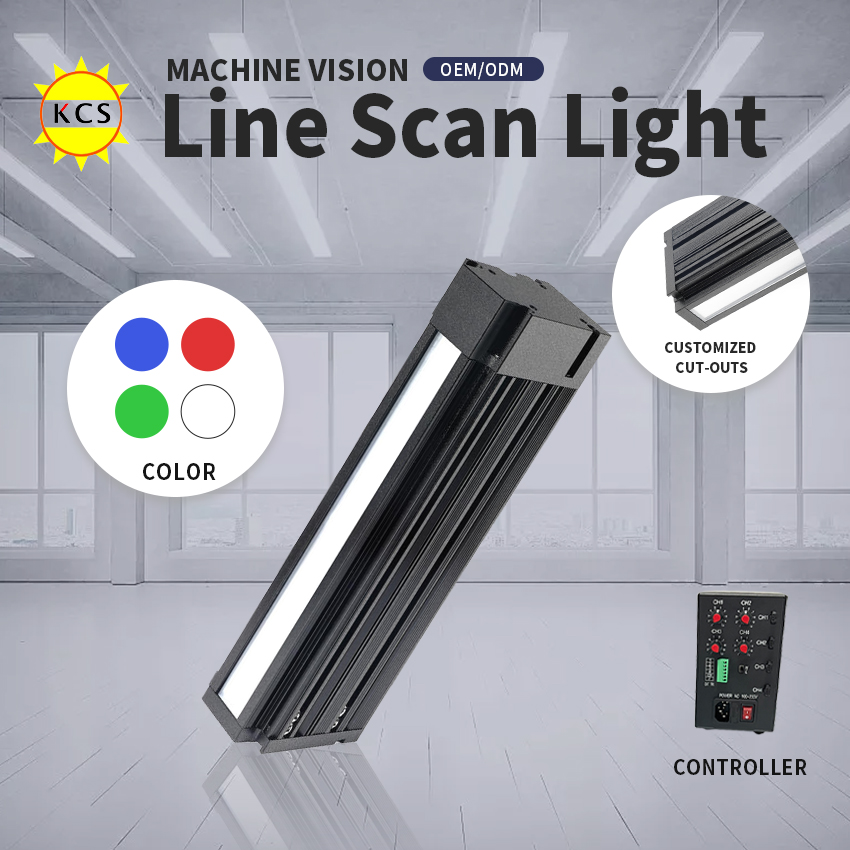 KCS LED Linear Light DC Machine Vision Line Scan Light Industrial Light LED Lighting Optical Lamps Optional Fan Or Fanless