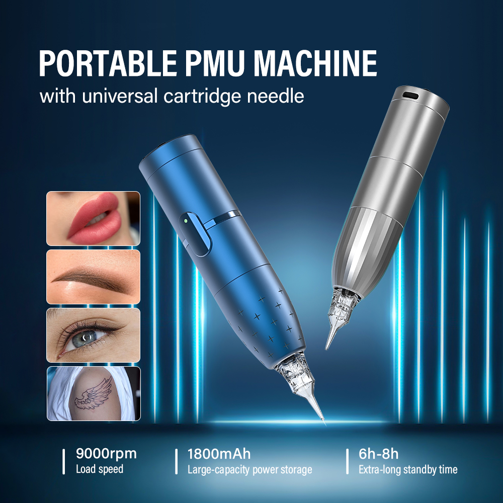 ワイヤレスタトゥーマシンペン PMU マシン 4 モード 1800mAh バッテリー容量ボディアート眉毛アイライナー唇 SMP スキン