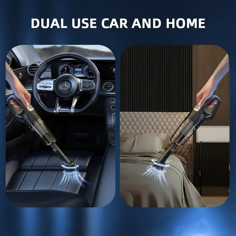120 ワットポータブル車掃除機 USB 充電ハンドヘルドコードレス掃除機強力な吸引自動/家庭/オフィス/ペットの毛