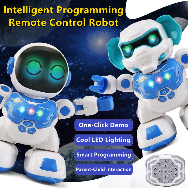 ワンクリックデモインテリジェントプログラミングリモコンロボットダイナミック音楽親子コンパニオンシップ LED ライト子供のための RC おもちゃ