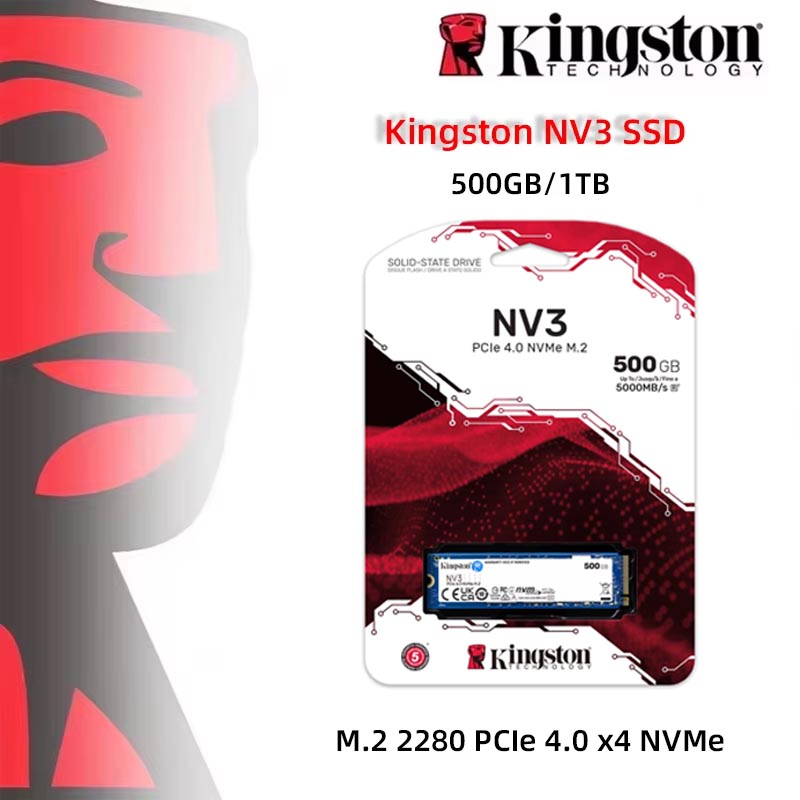 キングストン NV3 PCIe 4.0 NVMe SSD M.2 2280 500GB 1TB 2TB 内蔵ハードドライブソリッドステートディスクサポートデスクトップラップトップ PC