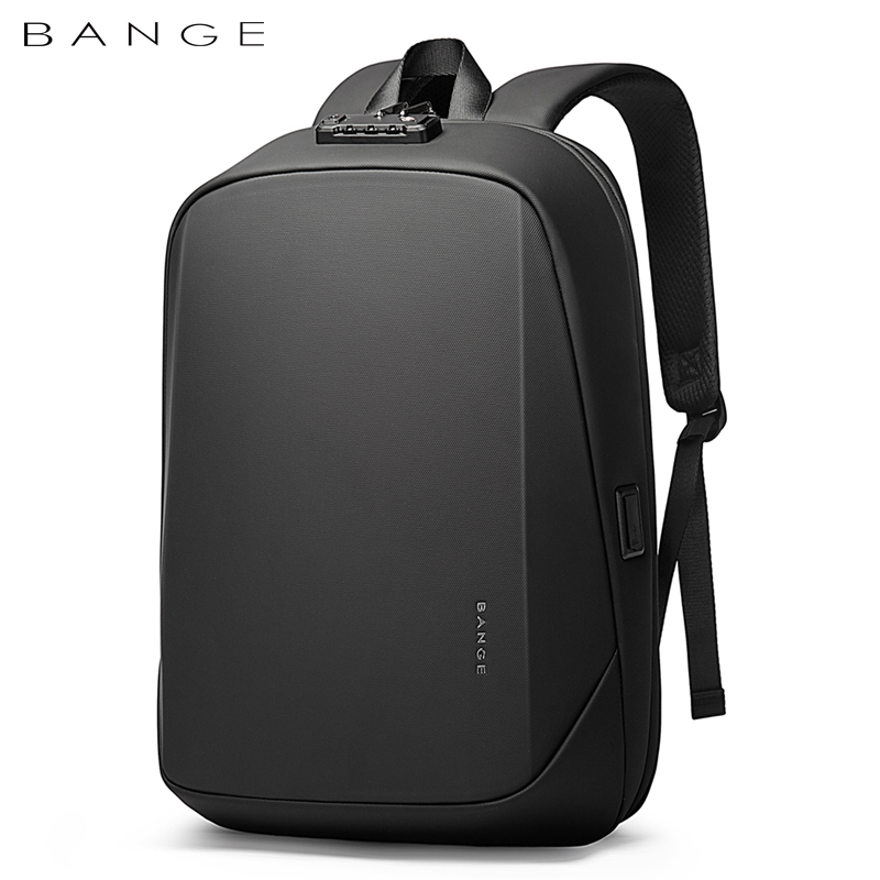BANGE 新デザイン防水盗難防止 15.6 インチのラップトップバックパック USB 男 Mochila ハードビジネストラベルバッグ TSA カスタムロック付き