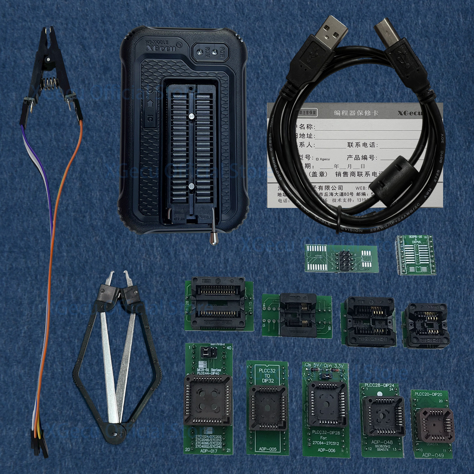XGecu NEW T48 (TL866-3G) プログラマサポート SPI/Nor/NAND フラッシュ/EMMC BGA/TSOP/SOP/PLCC 用 34000 IC 13 部品