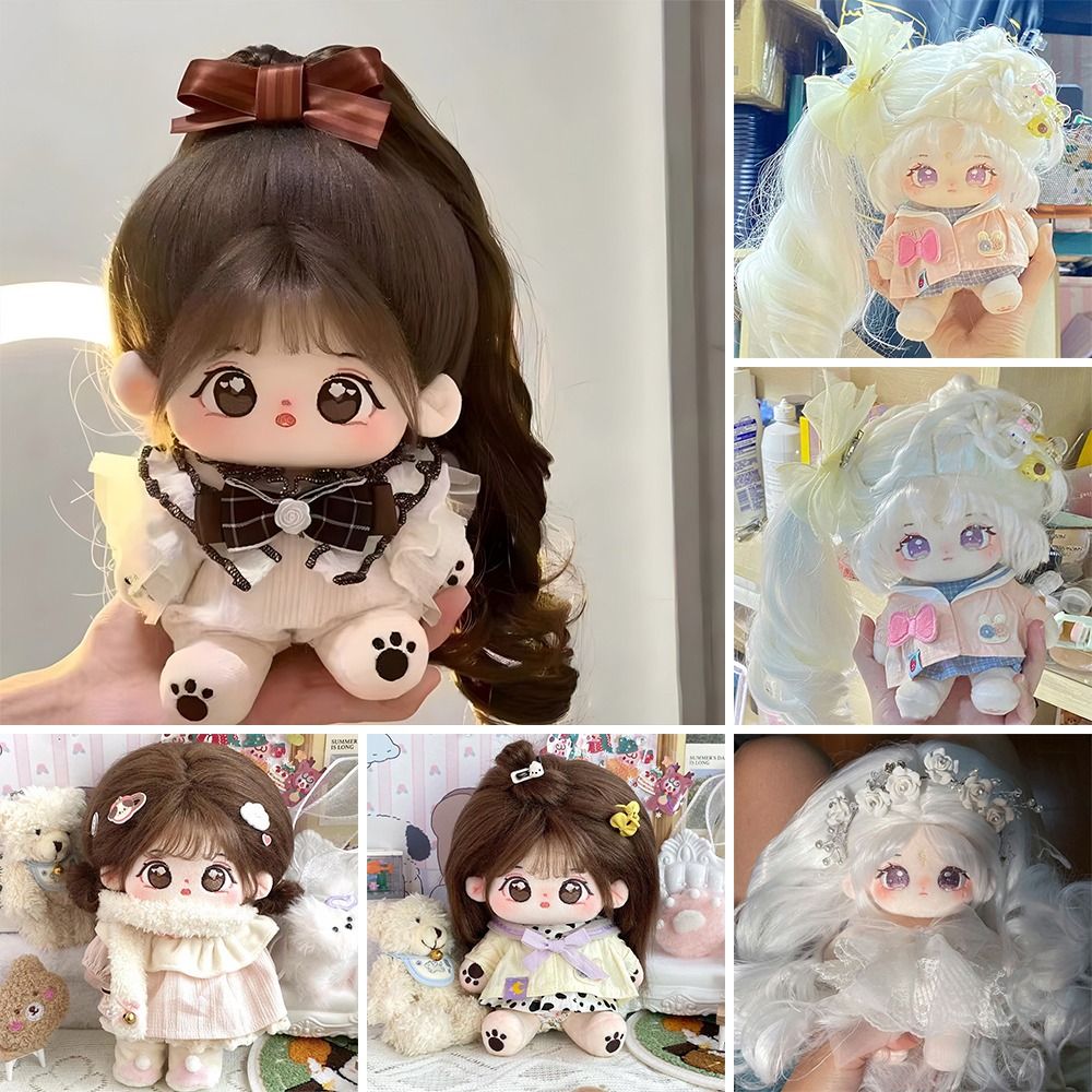 20 センチメートルかわいいドレスアップベビー服綿人形大きな目スケルトン布人形着替えおもちゃ女の子子供