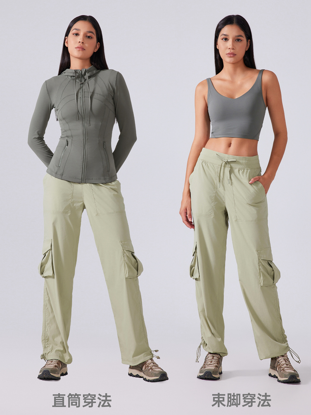 新しいアウトドアランニングパンツ軽量速乾フィットネススポーツパンツマルチポケットワイドレッグ作業服カジュアルパンツ