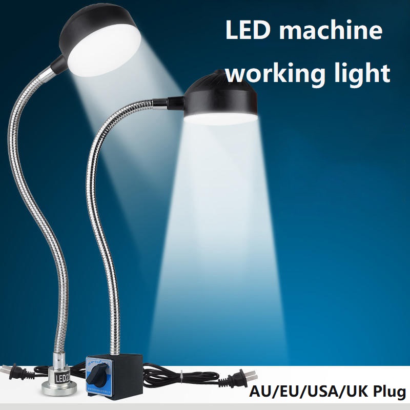 LED工作機械作業ランプLED磁気ベースミシン旋盤CNC機器照明デスクランプ明るい光220V-110V