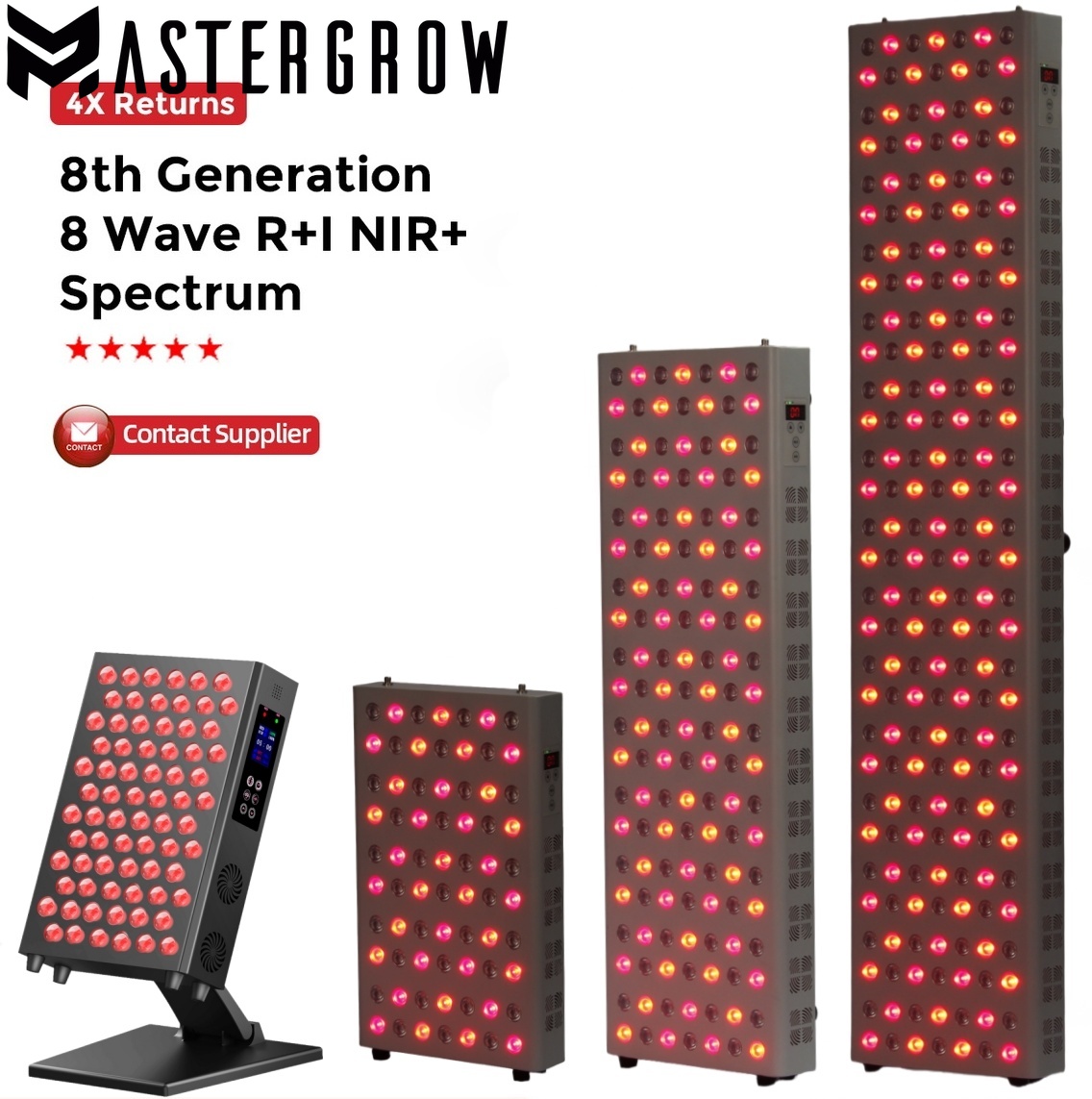 Led 赤色光治療パネル調光タイミング LED 美容機器ダブルチップ 660nm 850nm 赤外線治療スキンケア顔ボディ