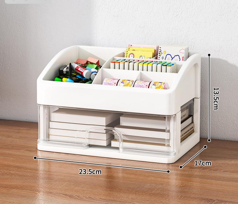 プラスチック引き出しタイプのデスクトップ収納ボックス多層収納キャビネットファイル文具寮デスクオーガナイザー棚