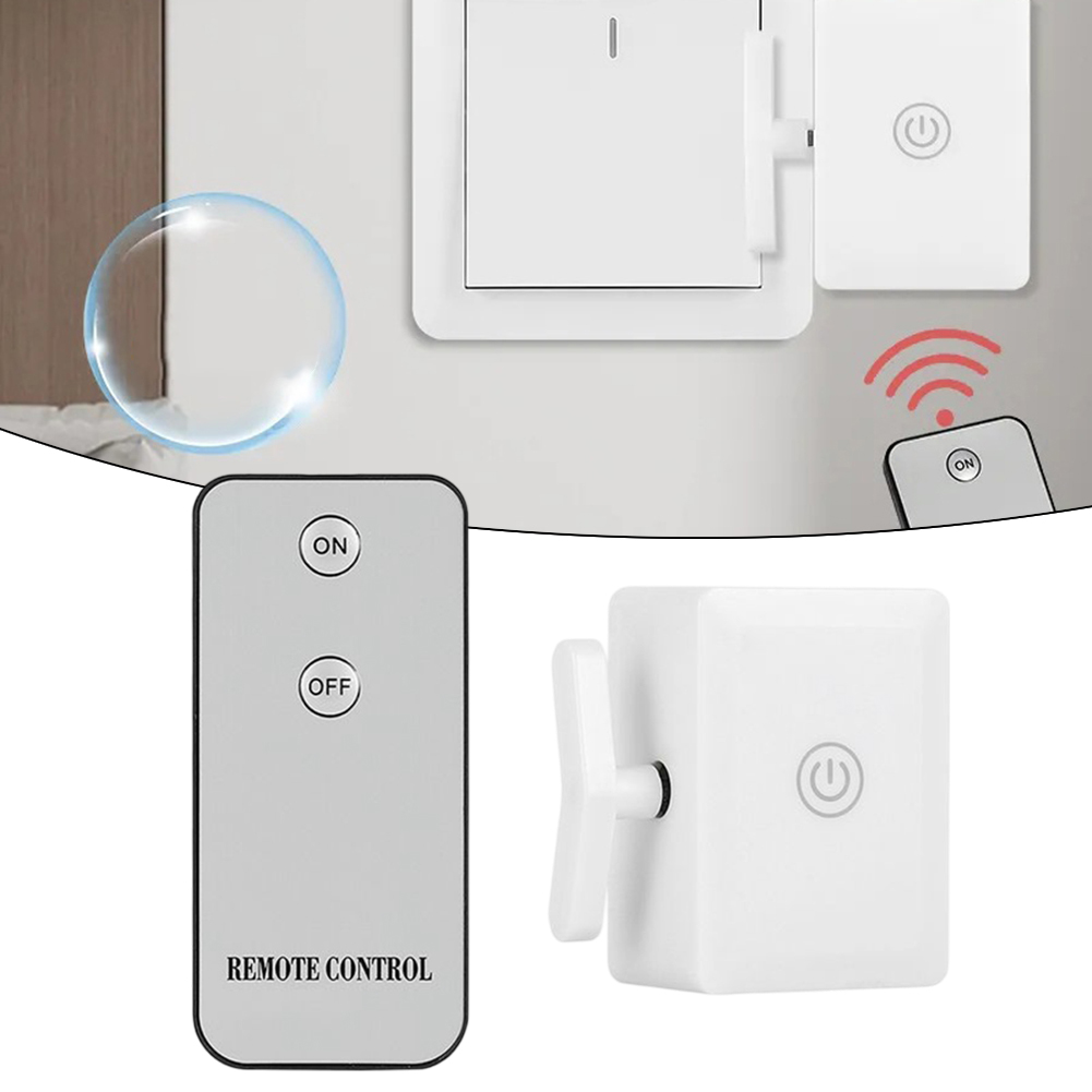 1pc ホームコントローラーリモートスイッチリモートボタンプッシャースマートボタンプッシャー白 ABS スイッチロボット