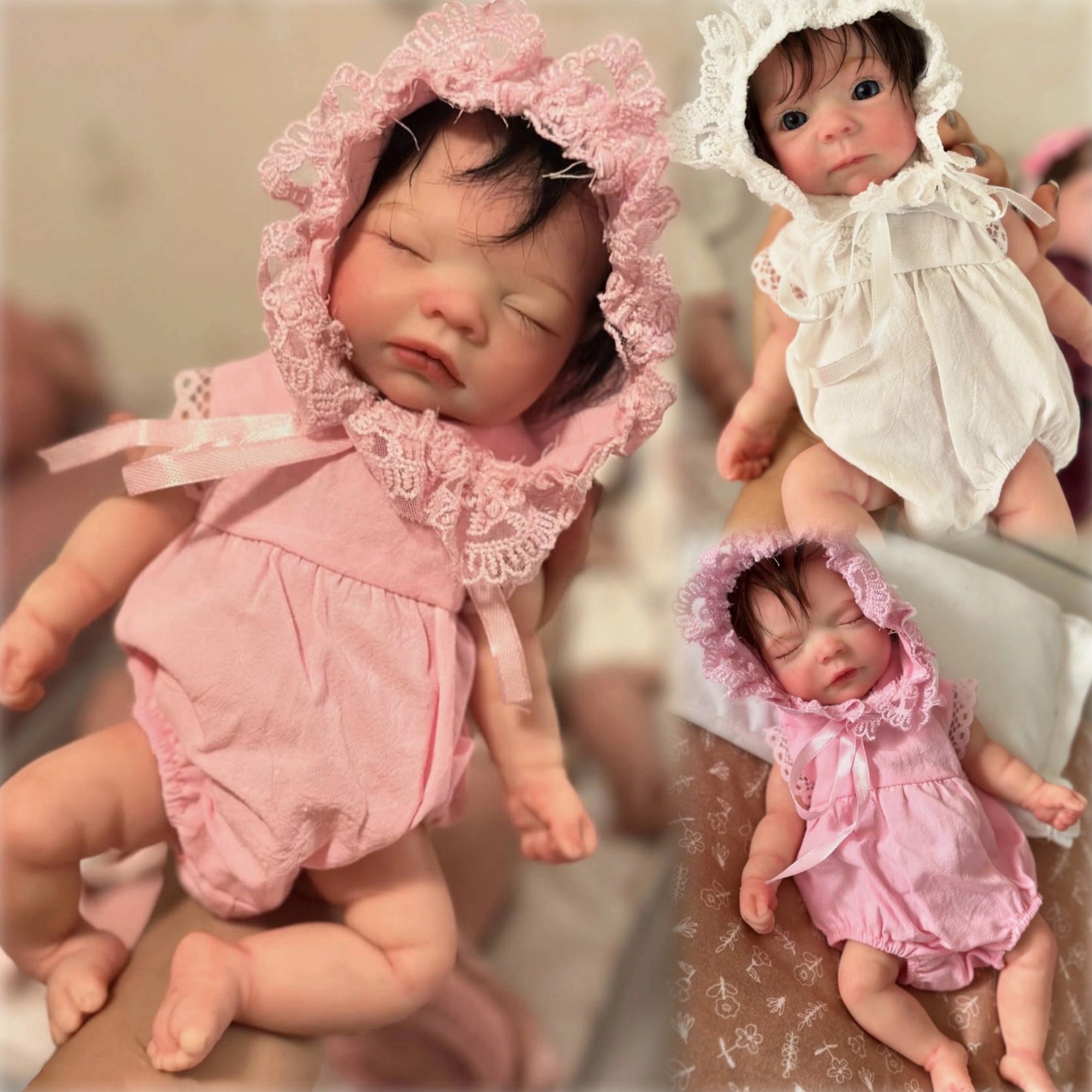 10 インチ 26 センチメートル固体シリコーンベベリボーン人形根付き髪手作りソフトタッチ新生児女の子子供の誕生日プレゼント