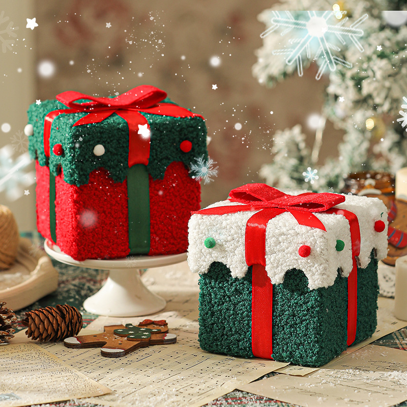クリスマスギフトボックス トナカイ クリスマスツリー フェルトボックス リボン付き 多機能 ぬいぐるみ キャンディー トリートボックス 小さなギフト用 スナック クリスマス