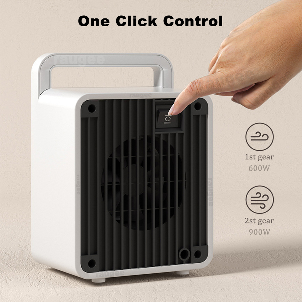 ポータブル電気ヒーター 2 レベル調節可能な高速加熱 600 ワット 900 ワット浴室の部屋冬の家庭用暖房器具