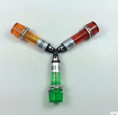 20 個 10 ミリメートル XD10-3 プラスチックケース赤黄緑ランプ信号インジケータパイロットライト DC 12V 24VDC 220VAC 380VAC