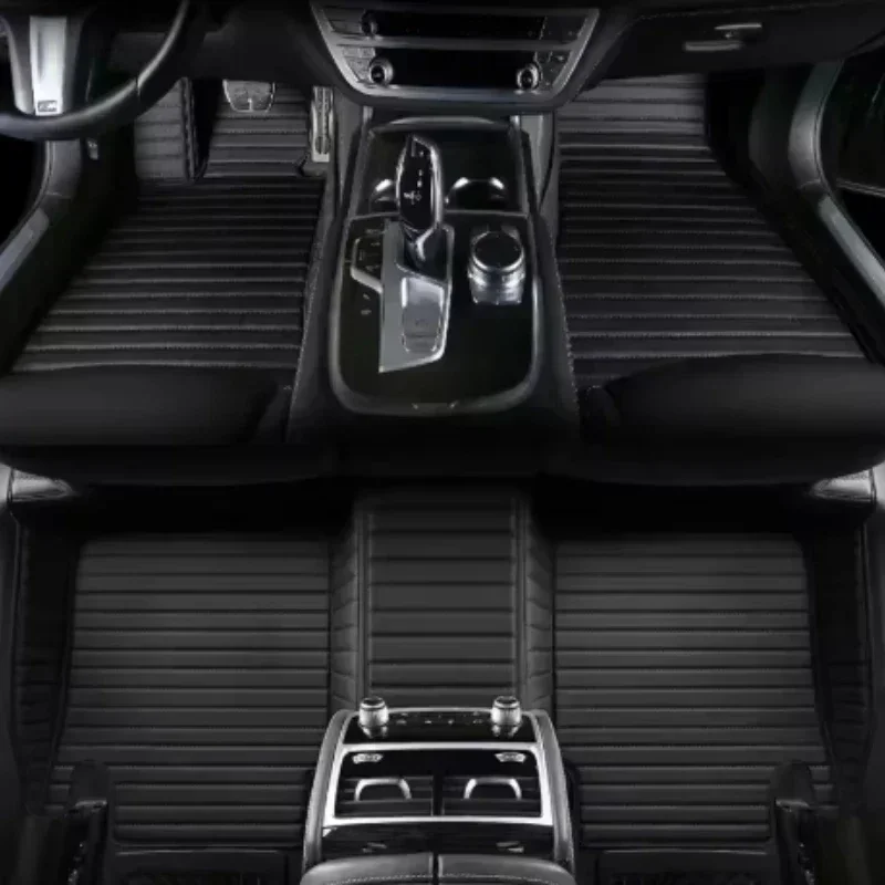 カスタム 3D 大ストライプ車のフロアマットルノーコレオスダスターフルエンス Kadjar 2010-2022 インテリアカーアクセサリー