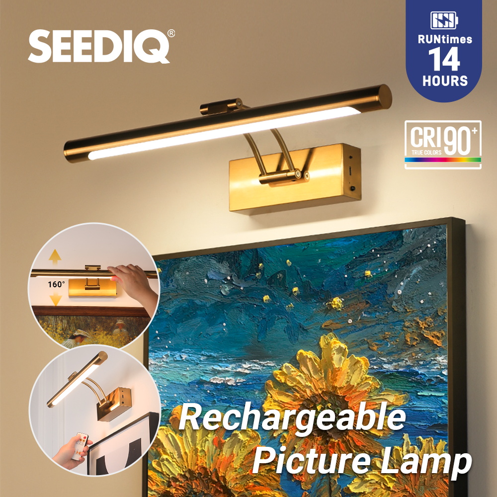 充電式 LED ウォールランプ 40CM ワイヤレスランプ 4400mAh ピクチャーライト リモコン付き インテリア ウォールライト