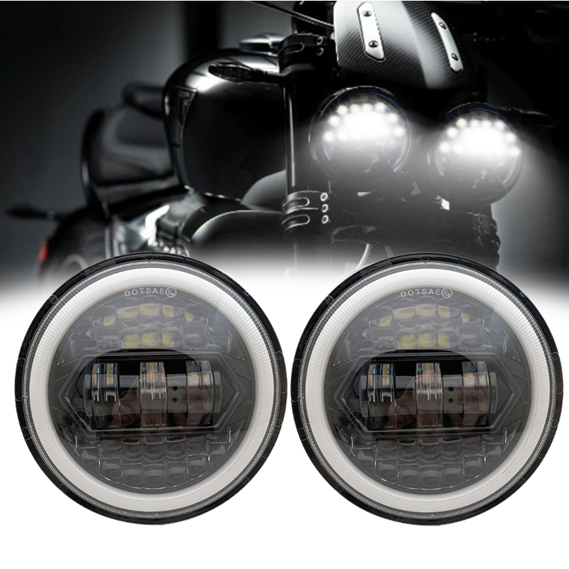 2Pcs 5.75" Led Headlights For Triumph Speed/Street Triple Thunderbird Rocket 3 55W 5.75" Lamp