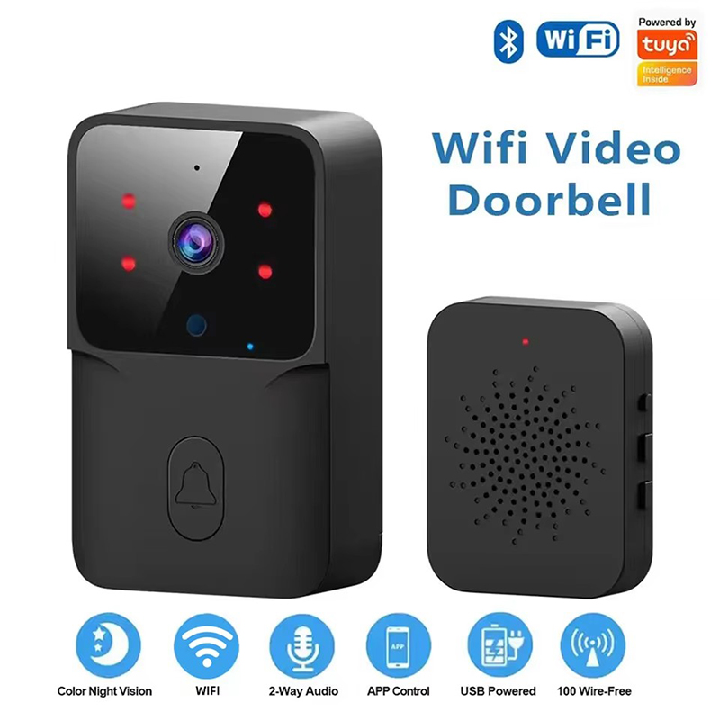 低電力 WiFi ドアベル ホーム Tuya WiFi ワイヤレス ドアベル DC AC バッテリー駆動カメラベル Alexa Google ドアベルカメラ付き