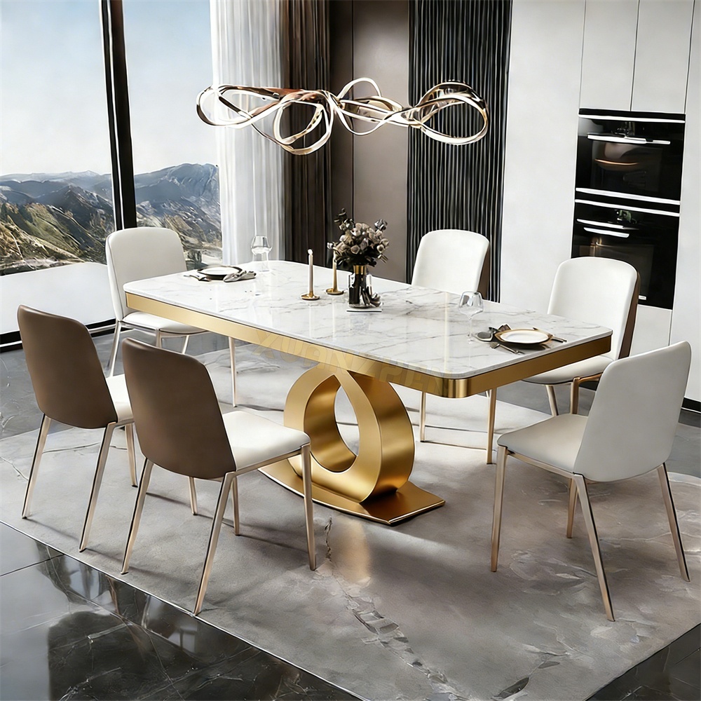 #Event Dining Tables Restaurant Table Marble Dining Table Set With 6 Chairs