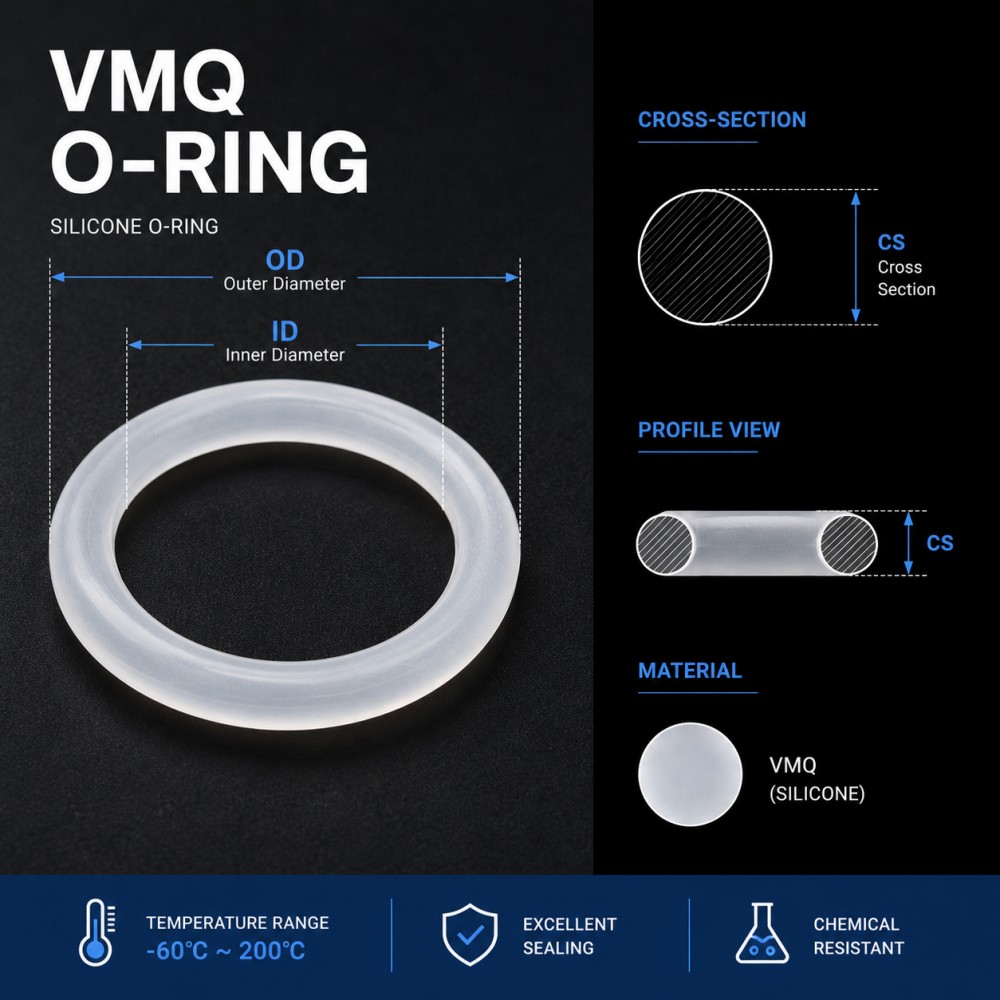 225 個ホワイト VMQ シリコーン O リングキット CS1.9/2.4 ミリメートル OD6-20mm 食品グレード非毒性高温耐性タイトシールガスケット