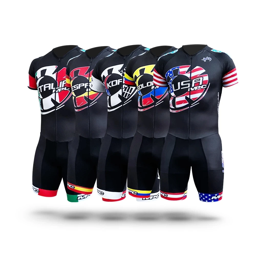 Mpc スピードインラインローラースケートジャンプスーツスピードファストスケート Ciclismo スケートジャンプスーツクッションなしトライアスロンスキンスーツマイヨ