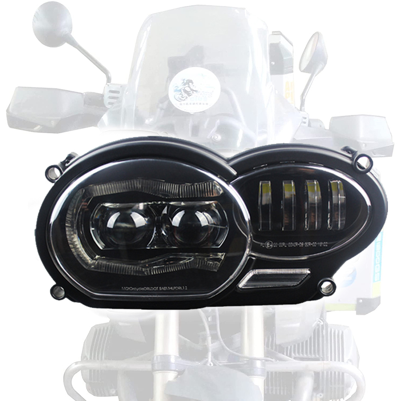110 ワット LED フロントヘッドライト BMW R1200GS ADV 2004 2005 2006 2007 2008 2009 2010 2011 2012 フィットオイルクーラーオートバイライト