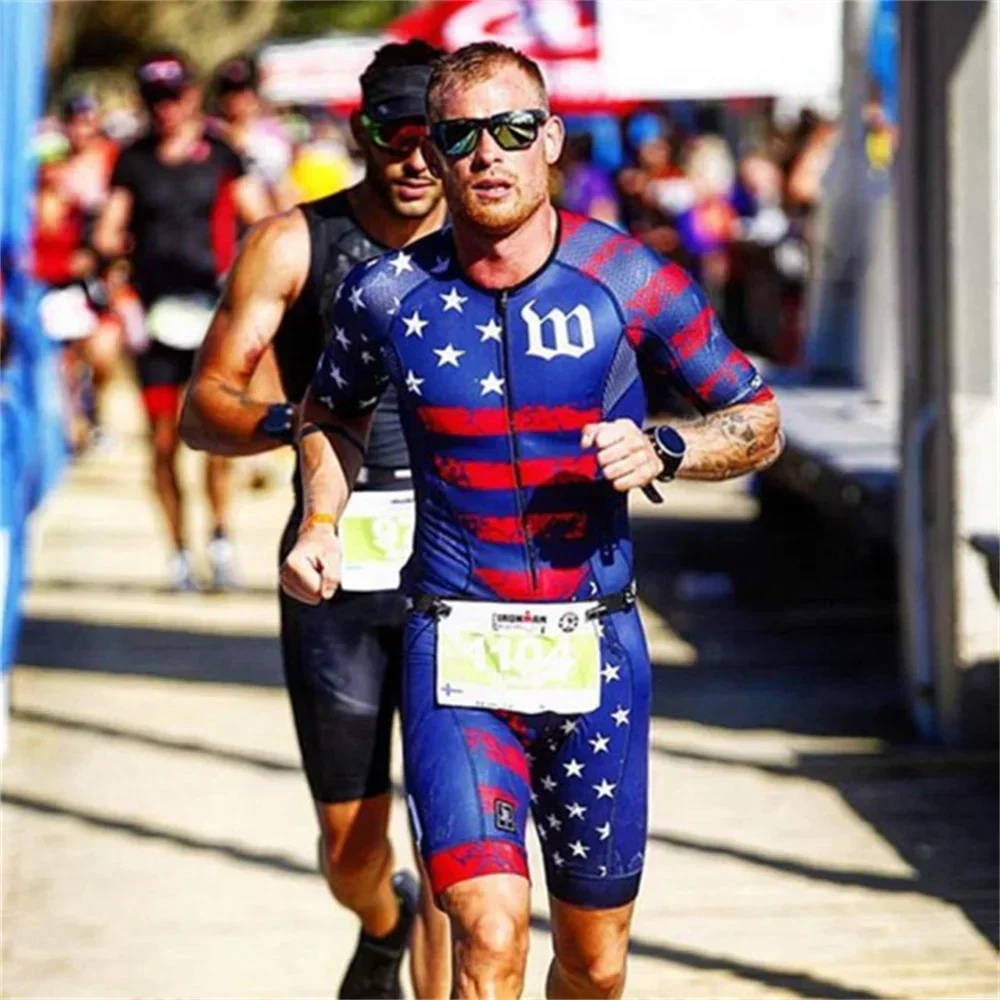 Wattie Ink Mens Triathlon Race Suit Team Clothing Bike Run Skinsuit Conjunto Masculino Ciclismo Custom mtb ycling Sportswear
