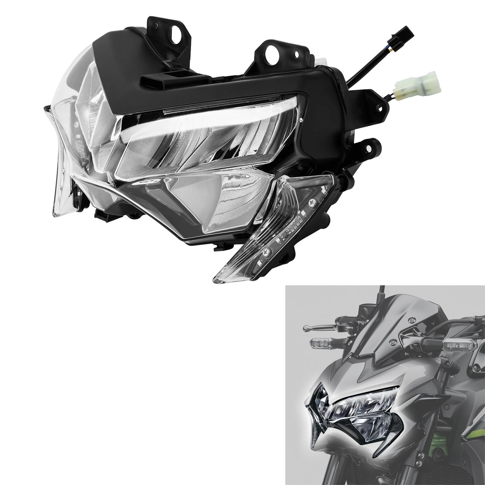 オートバイ LED ヘッドライトヘッドランプアセンブリ KAWASAKI Z900 2020-2024