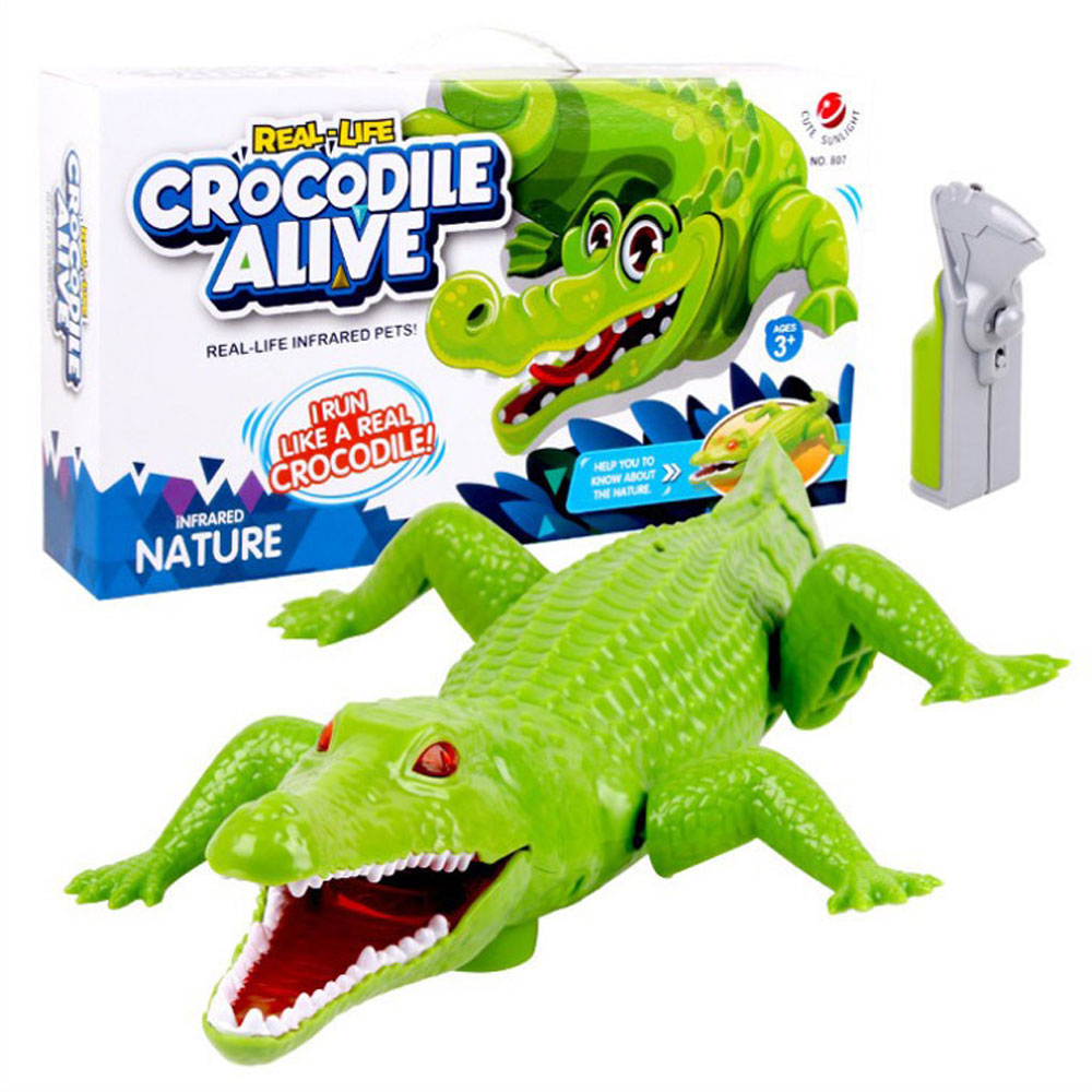 シミュレーション赤外線リモコンワニ電子動物のおもちゃエンターテイメント RC ワニ子供ギフト AC180
