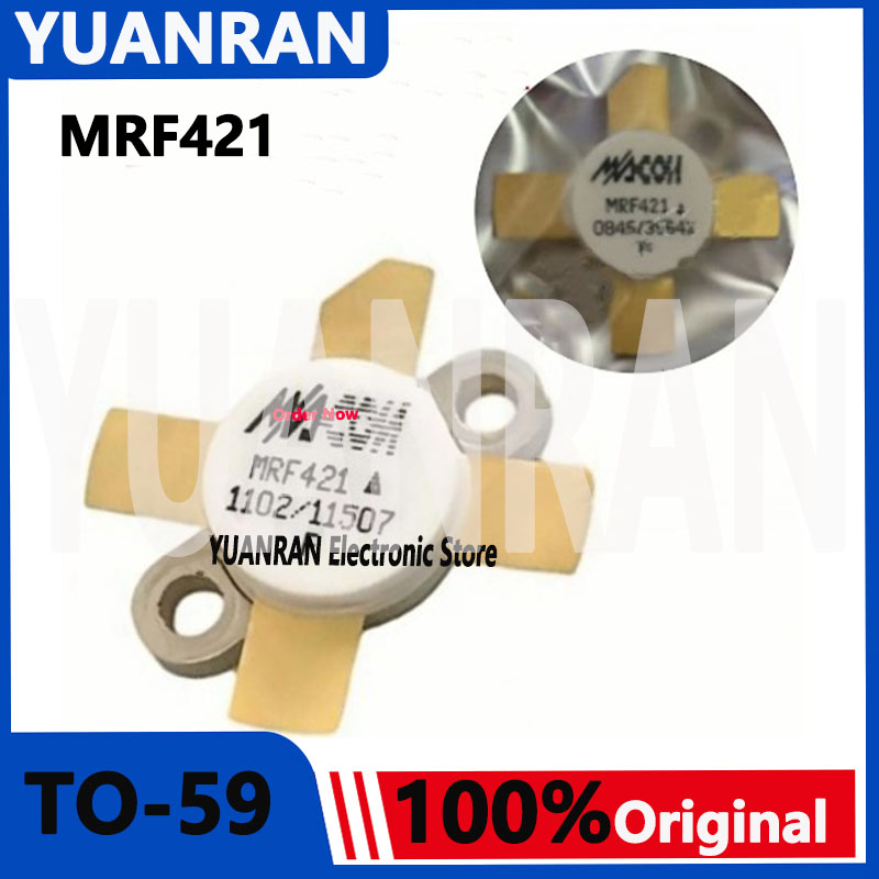 新しいオリジナル MRF421 RF バイポーラトランジスタ 20A 28V 100 ワットトランス RF NPN シリコンパワー HF トランジスタアンプキットモジュール = 2 個