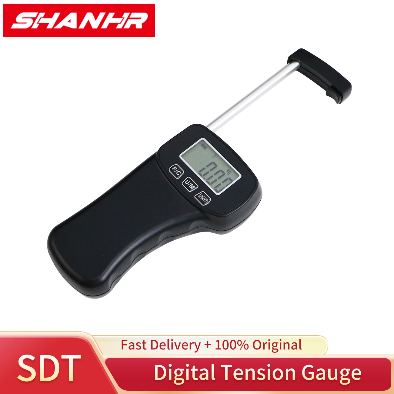SHANHR 5Kg/lb デジタルフォースゲージプッシュアンドプルメーターダイナモメーター張力圧力テスター推力計