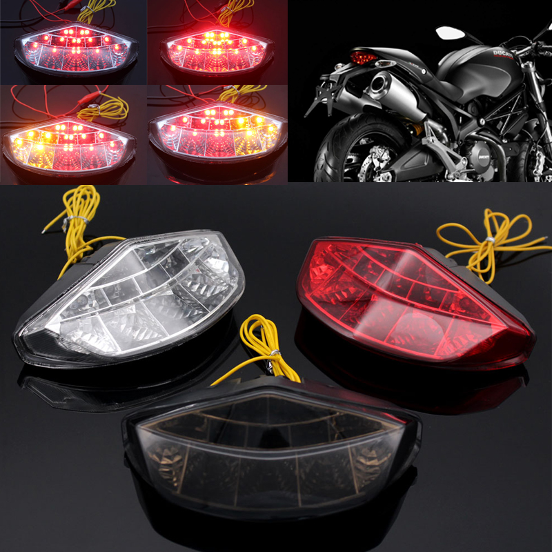 LED テールライトウインカードゥカティモンスター 659 696 795 796 1100/S/EVO オートバイアクセサリー統合ブレーキウインカーランプ