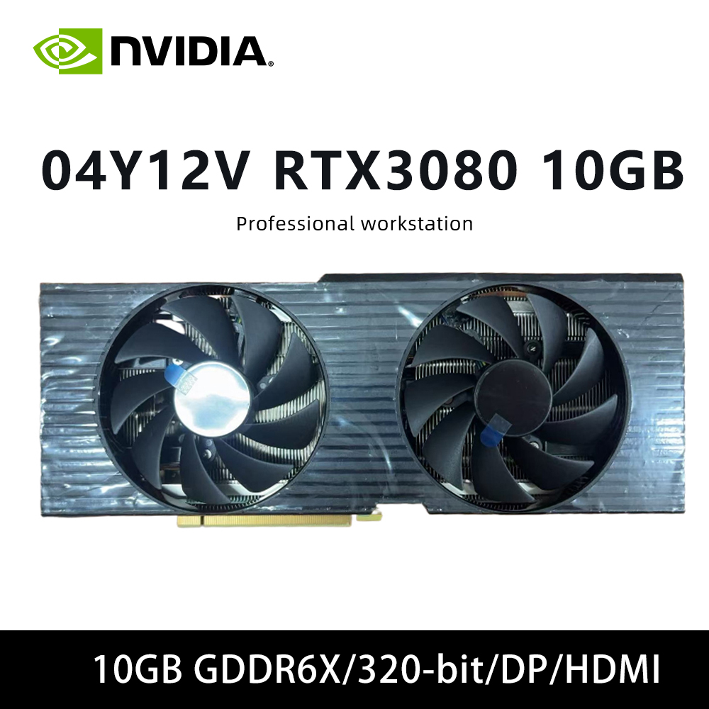 rtx 3080 gpu 04Y12V 10GB GDDR6X 10GB 320bit グラフィックカード PC用 HDMI DP対応 PCI Express 4.0 x16 ダブルファン placa de vídeo