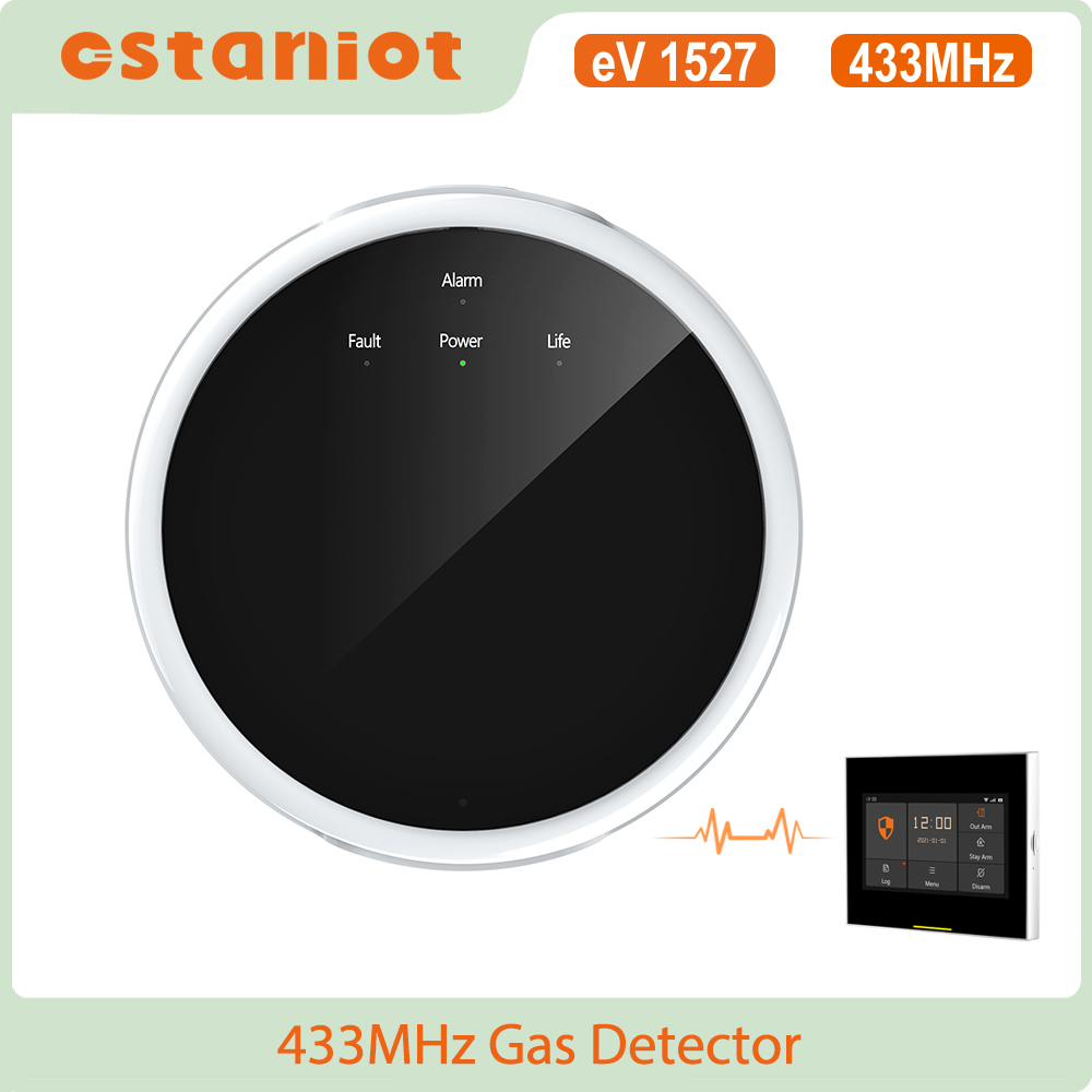Ostaniot Tuya 433MHz スマートガス漏れ検出器天然ガスセンサー可燃性家庭用 LPG ガスセキュリティ検出器家庭用警報システム