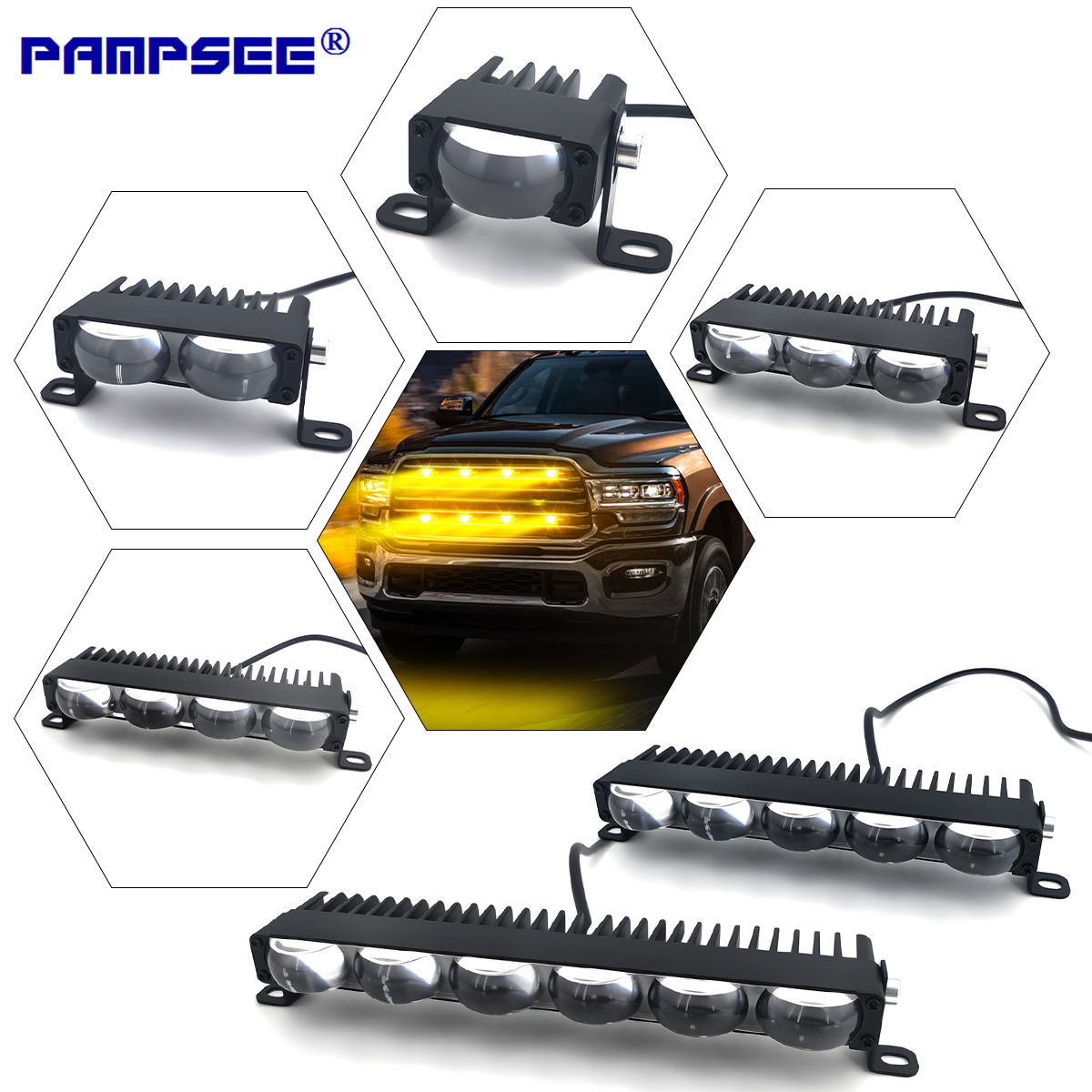 LED ヘッドライトバンパープロジェクターレンズフォグランプワークライト車グリルライトミニドライビングライト補助ライト車オートバイ