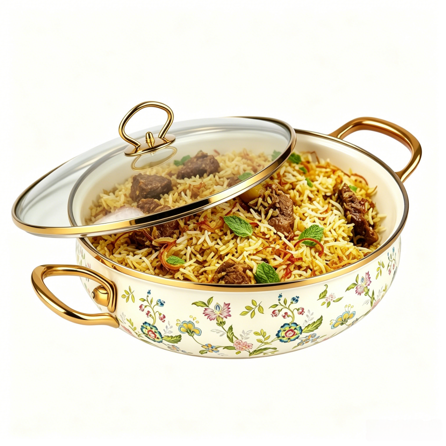 5.5Qt エナメルストックポット ガラス蓋付き – ヴィンテージバード