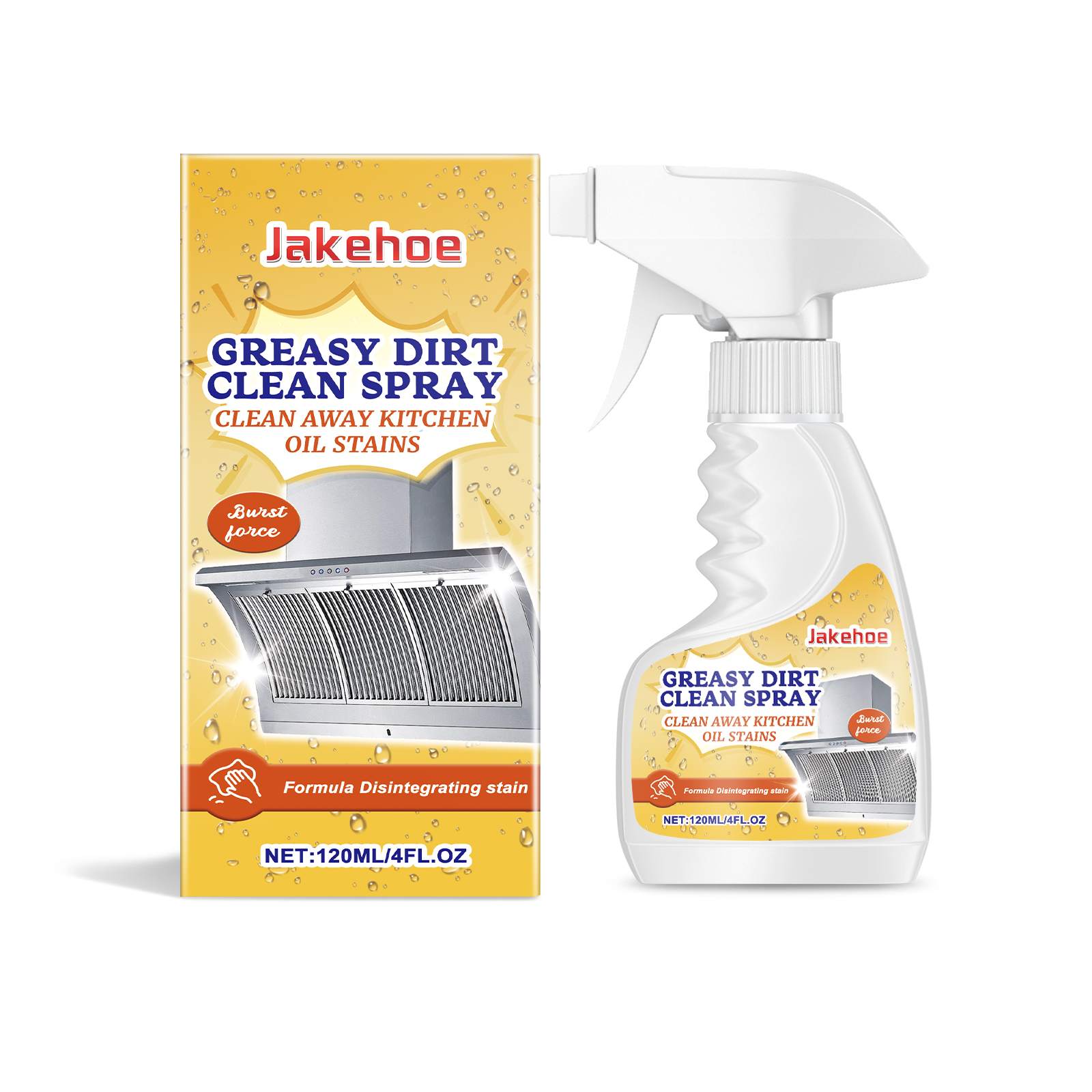 Jakehoe 強力油除去クリーナー優しい洗浄キッチン油汚れ家庭用キッチンストーブ油洗浄剤