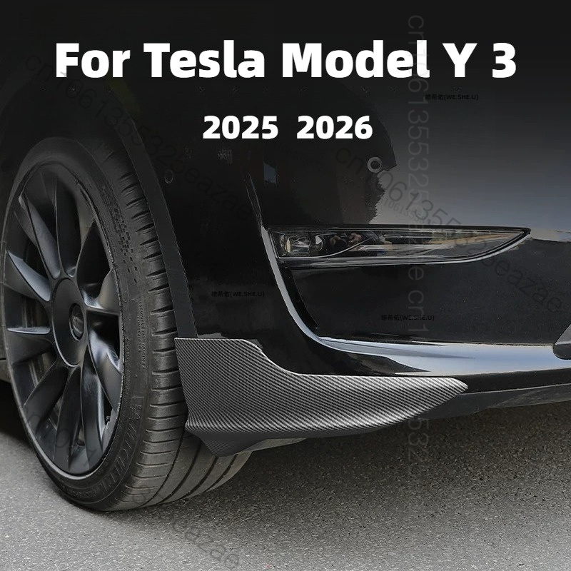 テスラモデル Y 3 2025 2026 車のフロントバンパープロテクター衝突防止ストリップコーナーガードバンパーリッププロテクターアクセサリー