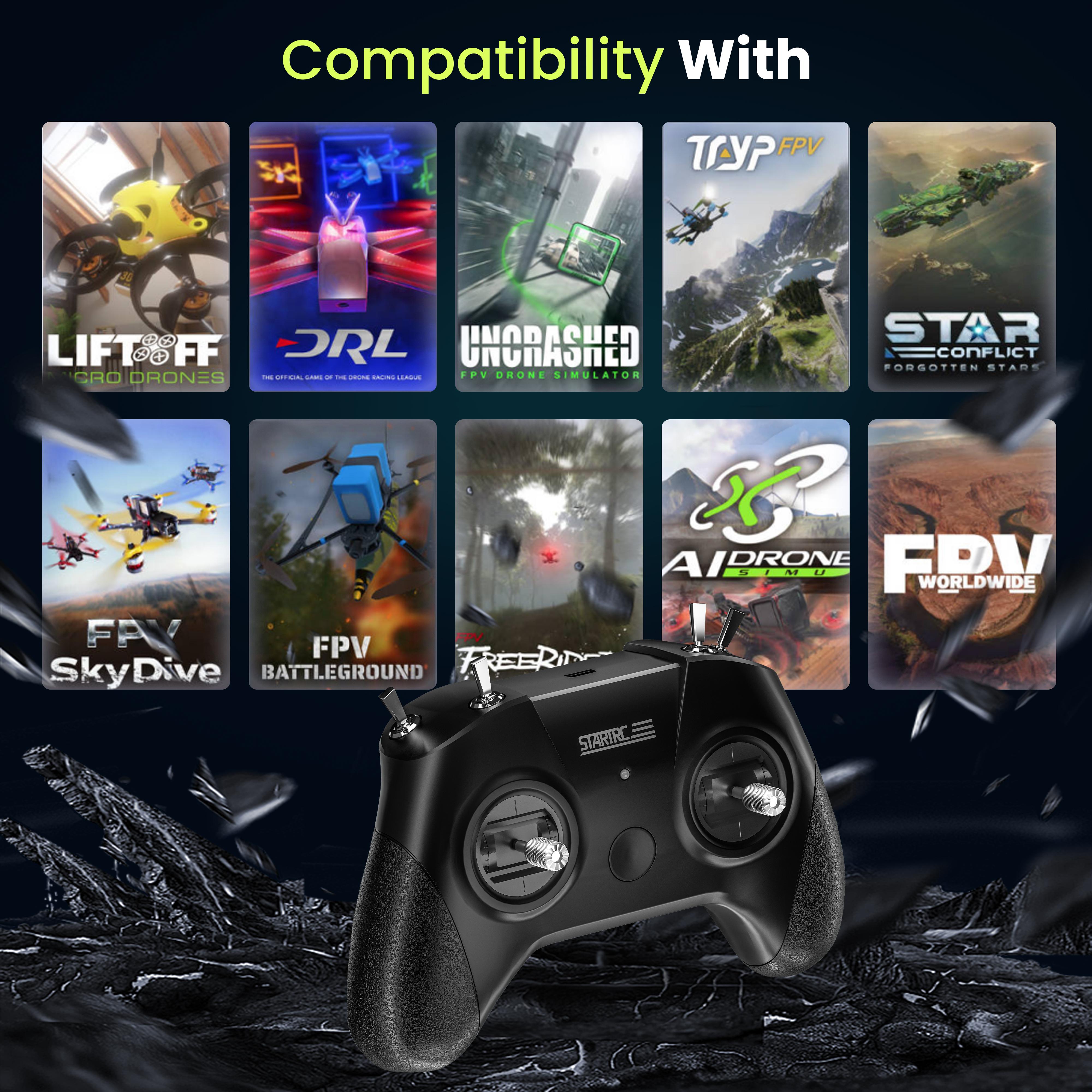 DJI/Liftoff/Velocidrone/DRL FPV ドローン フライト トレーニング シミュレーション リモート コントローラー用 S8 シミュレーター コントローラー