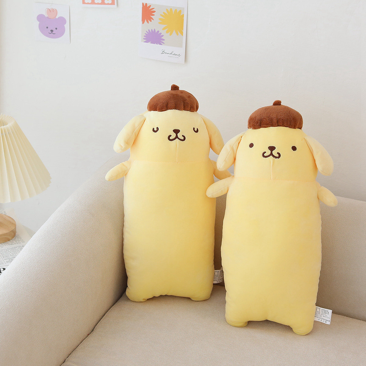 42/65 センチメートル非常に長いサンリオ Pom Pom Puirn ぬいぐるみかわいいサンリオポムポムプリンぬいぐるみルームインテリアベッドサイドクッションソファ枕