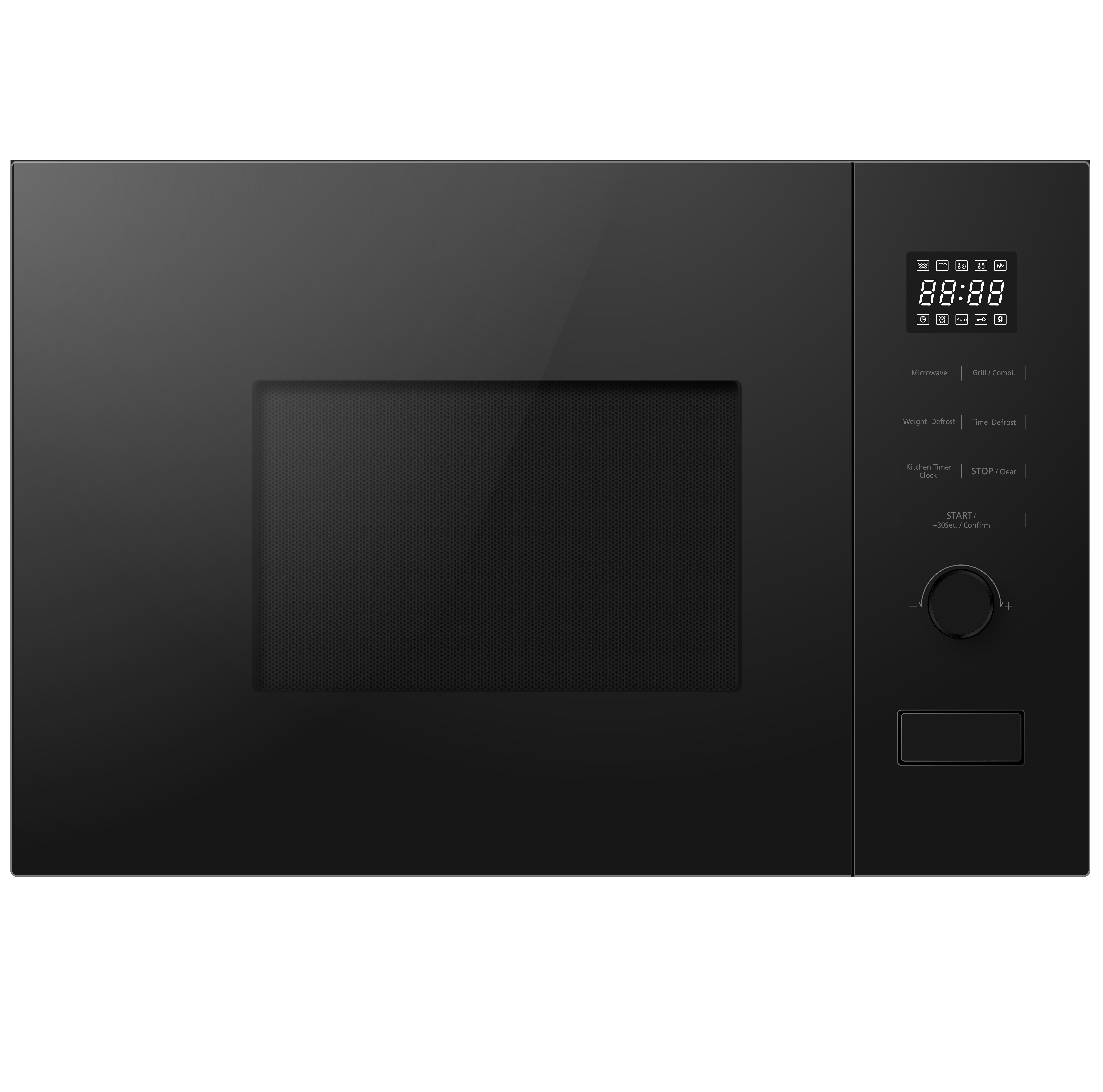 24インチ60cm 0.7立方フィートの内蔵電子レンジ容量20L、タッチコントロール、ブラック電子レンジ
